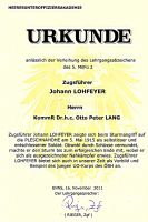 Lofeyer Verleihung an KommR Lang Urkunde